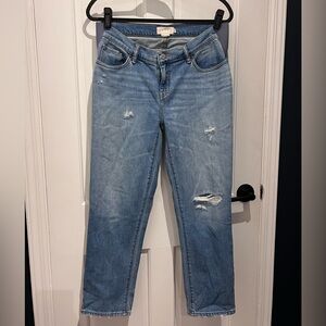 HATCH Maternity Boyfriend Jean, Destroyed Light Wash, Size 26